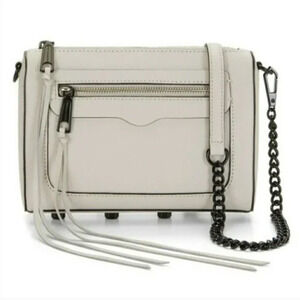 Rebecca Minkoff Avery Leather Crossbody Bag Putty Tan and Black